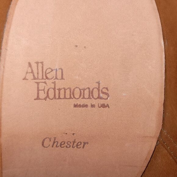 Allen Edmonds Chester  Mens 12 D Black Leather Brogue Wingtip Oxfords main image 5